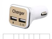 Universal Dual USB Car Charger 5V 2.1A Adaptive Fast Charger with LED