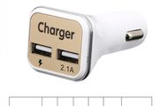 Universal Dual USB Car Charger 5V 2.1A Adaptive Fast Charger with LED