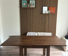 Wood dining table