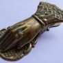 Vintage Brass Hand Paper Clip , Victorian Lady Hand Desk Clip Image 6