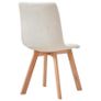 Dining Chairs 6 pcs Cream Fabric Image 7