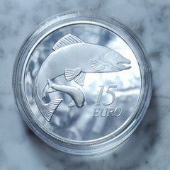 Ireland 15 Euro Silver (.925) Proof Coin 2011 - Salmon - Percy Metcalfe