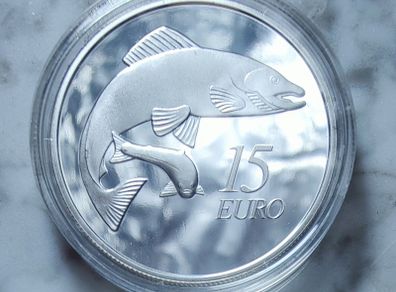 Ireland 15 Euro Silver (.925) Proof Coin 2011 - Salmon - Percy Metcalfe