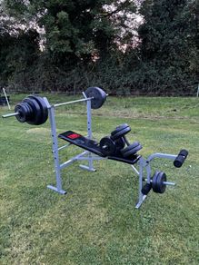 Bench set and weights