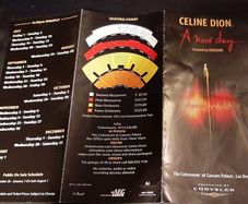 memorabilia of Celine Dion concert 2005