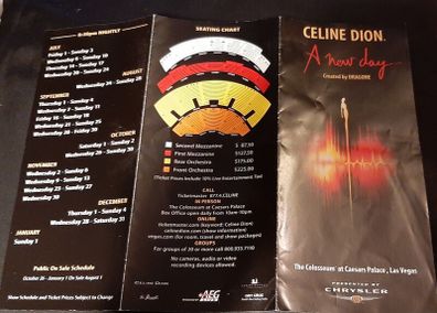 memorabilia of Celine Dion concert 2005
