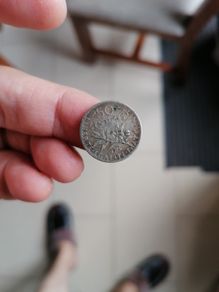 1916 France Silver 50 Centimes Coin