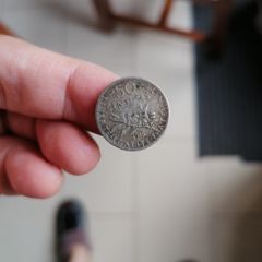 1916 France Silver 50 Centimes Coin