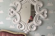White ornate mirror
