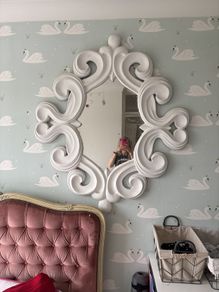 White ornate mirror