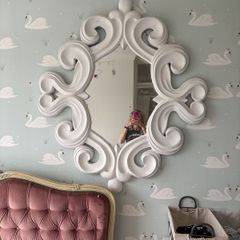 White ornate mirror