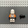 lego Star Wars sw0522 Clone Trooper, 212th Attack Battalion (Phase 2) minifigure- Orange Arms, Dirt Stains, Scowl Image 2