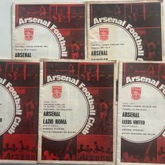 Arsenal 1970/71 Double Winning Season Matchday Programmes