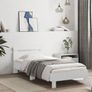Bed Frame without Mattress with LED Lights White Image 2