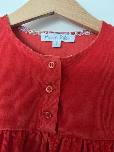 Orange needlecord dress