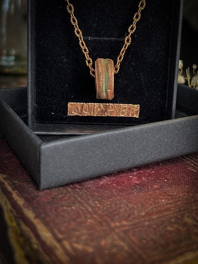 Pure Copper Spiral Pendant on a Textured Copper Chain