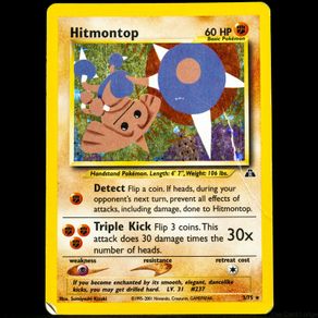 Hitmontop 3/75 Holo Rare WOTC Neo Discovery 2001 Pokemon Card Vintage