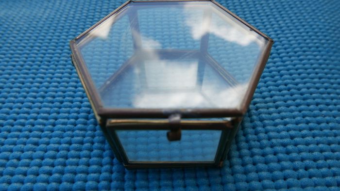Vintage Brass Glass Box