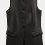 Marks & Spencer Sheen Collarless Waistcoat Size 10 Image 2