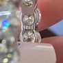 Platinum plated sterling silver Eternity Ring with 7.5ct of Moissanite Image 8