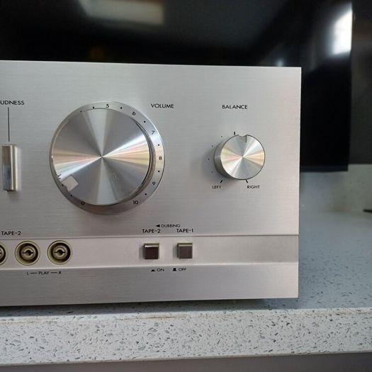 VINTAGE  Hi-Fi from the Japanese Golden era JVC As-5 Stereo integrated Amplifier 1978 aluminum silver faced in Wonderful condition
