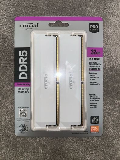 Crucial 32gb Ddr5 Ram 6400mt/s Cl38 NEW