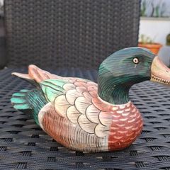 Vintage Hand-carved and Painted Wooden Duck