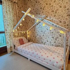 Kids Bed Frame Solid Pine Wood 70x140 cm