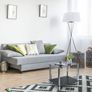 Coffee Table Tempered Glass Living Room Table Side Table Industrial Design Sofa Table 2 Tier Glass Table with Chrome Legs Coffee Table Metal Console Table for Living Room Balcony Hallway Black (FREE POSTAGE) Image 4