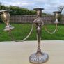 Silver-plated, three-armed candelabra Image 3