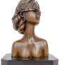 Miguel Lopez (1955) Bust Of A Lady - Bronze, Marble (Signed) Image 3