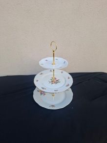 Floral china cake stand postage possible