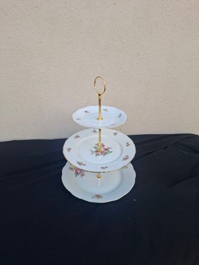 Floral china cake stand postage possible