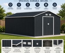 13 x 11ft Garden Metal Storage Shed