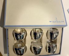 Tulip Napkin holders set 6 Newbridge Silver BNWB