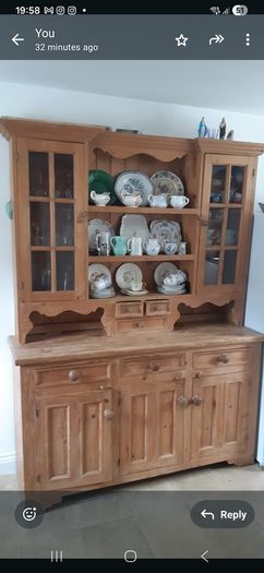 Old Irish pine dresser