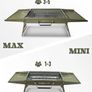 34 x 23 cm Foldable Portable Charcoal Grill, Small Camping Barbecue Charcoal, Picnic Grill, BBQ Grill for Outdoor, Suitable for Gardens, Beaches, Lawns and Table Tops, Green Image 7
