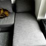 Free Grey Corner Sofa Bed with Chaise Collection Only Image 2