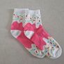 Sock Pink White Image 2
