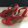 Pre-loved 'New Look Red Wedges - Size 4 Image 4