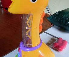 Spin & Giggle Tall Plastic Giraffe Toy, For Kids.