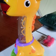Spin & Giggle Tall Plastic Giraffe Toy, For Kids.