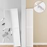 Tall Bathroom Cabinet with Full Length Mirror White 160 cm Image 6