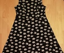 Black and white flower dress