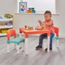 Childrens Table and Two Chair Set, Green Orange White, Table-51cm H x 51cm W x 43cm D 27cm x 31cm x 44cm, Seat Height 26cm Image 2