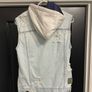 Mens Sleeveless Hooded Denim Jacket S Image 3