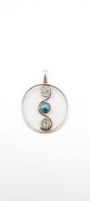 Mabe Pearl & Green Amethyst On Sterling Silver Pendant