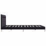 Bed Frame with LED Black Fabric 135x190 cm Image 5