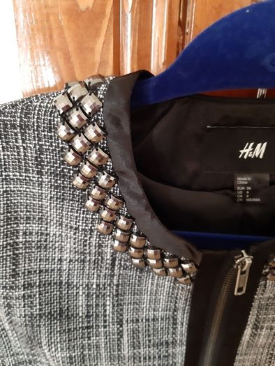 Ladies Black check Dress Jacket Size 10
