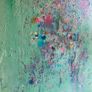 Large Abstract Painting FRAMED Pretty Green Abstract Floral Painting Original artwork Image 4